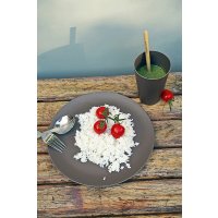 Campinggeschirr Zuperzozial Teller Flavour-It Plate 25,5 cm, mocha brown (4er Pack) Bioplastic C-PLA