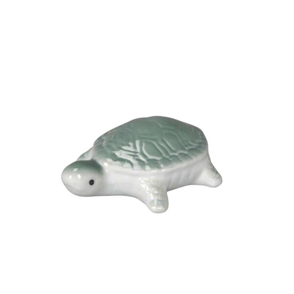 Schildkröte 8x6 cm aus Porzellan schwimmend als Teich Deko Deko für