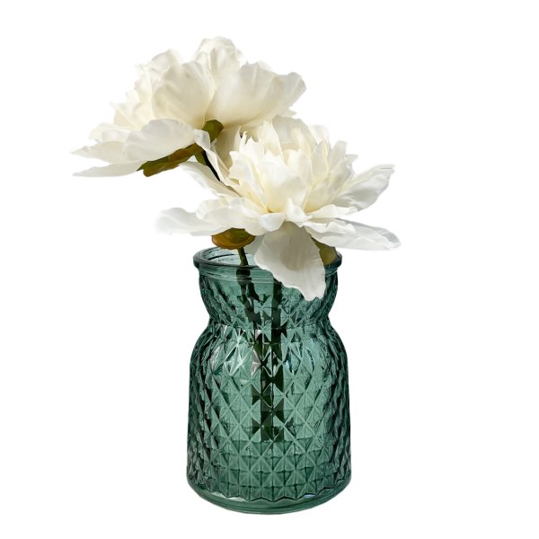 Glasvase "Posh", grün, kleine Vase, H: 10,5 cm - kleine Vasen, Blumenvase, Tischdekoration, Deko Hochzeit