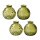 Glasvase "Jive", Vase olivgrün, H: 8,5 cm (4er Set) - kleine Vasen, Blumenvase, Tischdekoration, Deko Hochzeit