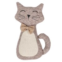 Türstopper Katze mit Fliege braun H:30 cm -...