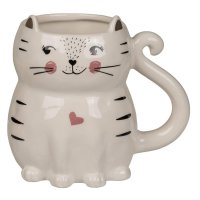 Tasse Becher Katze - Keramik Tasse, Kaffeebecher,...