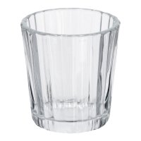 Teelichtglas (12er Set) 5,7x6 cm - Windlicht klar, Kerzenglas, Teelichthalter, Teelichte
