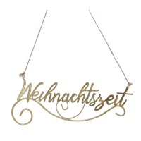 Schriftzug Weihnachtszeit in Gold L: 26cm zum...