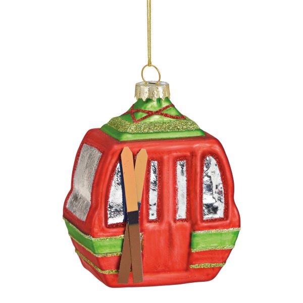 Baumschmuck Skigondel bunt - Baumkugel Ski Gondel, Weihnachtsdeko, Christbaumkugel, Weihnachten, Weihnachtsanhänger