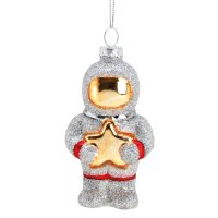 Baumschmuck Astronaut mit Stern - Baumkugel, Weihnachtsdeko, Christbaumkugel, Weihnachtsanhänger, Weihnachten, Weltall