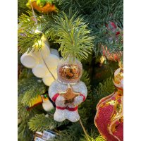 Baumschmuck Astronaut mit Stern - Baumkugel, Weihnachtsdeko, Christbaumkugel, Weihnachtsanhänger, Weihnachten, Weltall