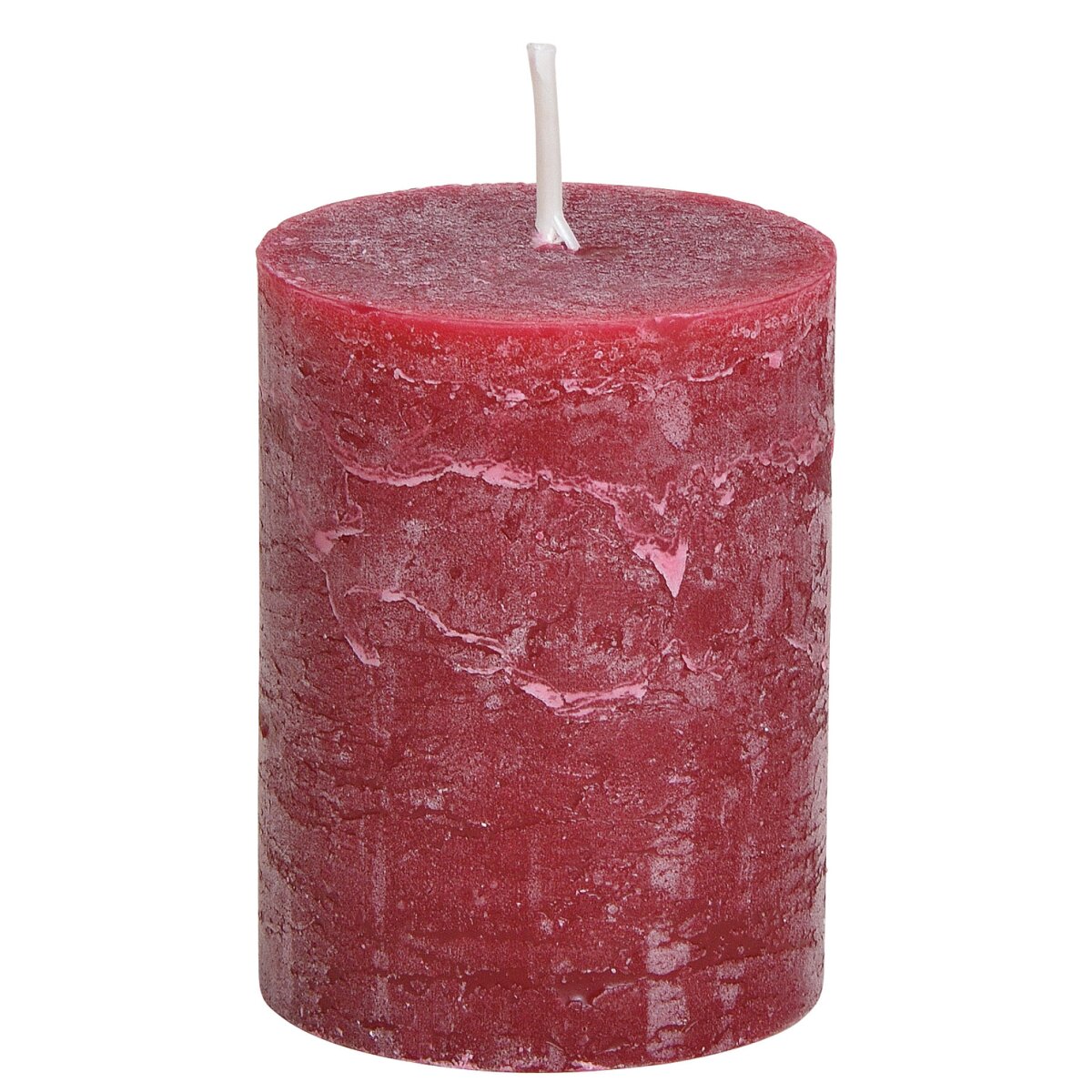Ambiente Stumpenkerze 9cm Weihnachtsstern Weiß Pink – Brenndauer Ca. 35 Stunden