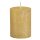Stumpenkerze, durchgefärbt H: 9 cm, Kerze für Adventskranz (versch. Farben) Shimmer Finish Gold