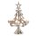 Adventskranz Tannenbaum aus Metall silber, H: 28 cm - Weihnachten Deko, Adventsdeko, Teelichthalter Advent, Adventsgesteck