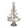 Adventskranz Tannenbaum aus Metall silber, H: 40 cm - Weihnachten Deko, Adventsdeko, Teelichthalter Advent, Adventsgesteck