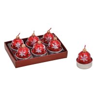 Teelicht Christbaumkugel, rot (6er Set) - Teelichte...