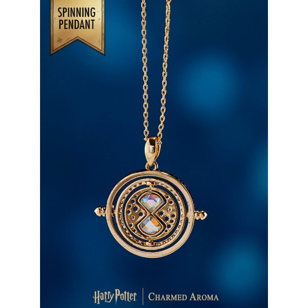 Harry Potter Duftkerze Time Tuner mit limtierter Halskette von Charmed Aroma, Kerze mit Schmuck