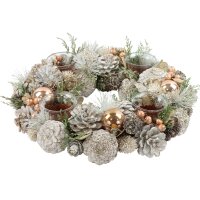 Adventskranz "Carnel" mit goldenen Kugeln &...