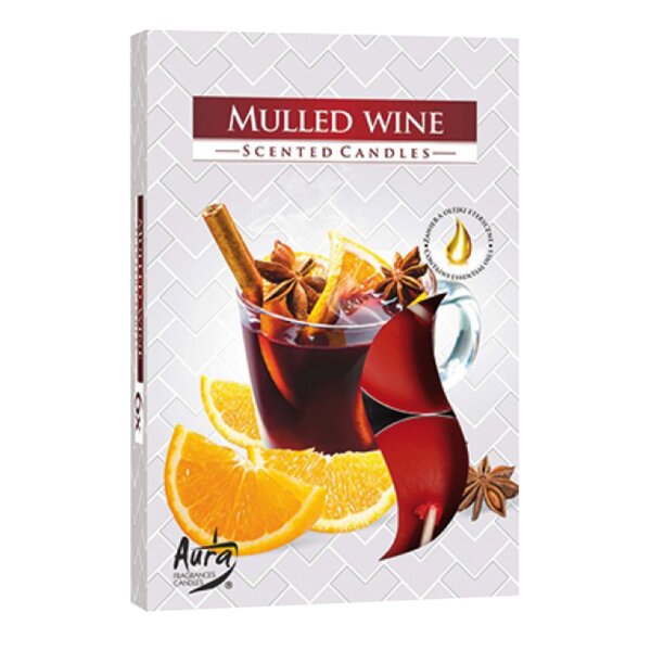 Teelicht in verschiedenen Düften (6er Set) - Teelichter Duft Weihnachten, Weihnachtsdeko, Kerze Advent, Adventskranz Glühwein