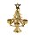 Adventskranz Tannenbaum aus Metall gold, H: 28 cm - Weihnachten Deko, Adventsdeko, Teelichthalter Advent, Adventsgesteck