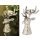 Teelichthalter Hirsch aus Aluminium silber, H: 17 cm - Weihnachten Deko, Adventsdeko, Kerzenhalter Hirschkopf, Advent