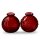 Glasvase "Jive", Vase rot, H: 8,5 cm (2er Set) - kleine Vasen, Blumenvase, Tischdekoration, Deko Hochzeit