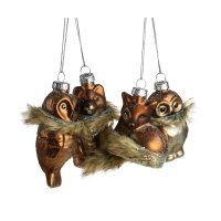 Baumschmuck Furry Forest Waldtiere Fuchs und Eule (4er...