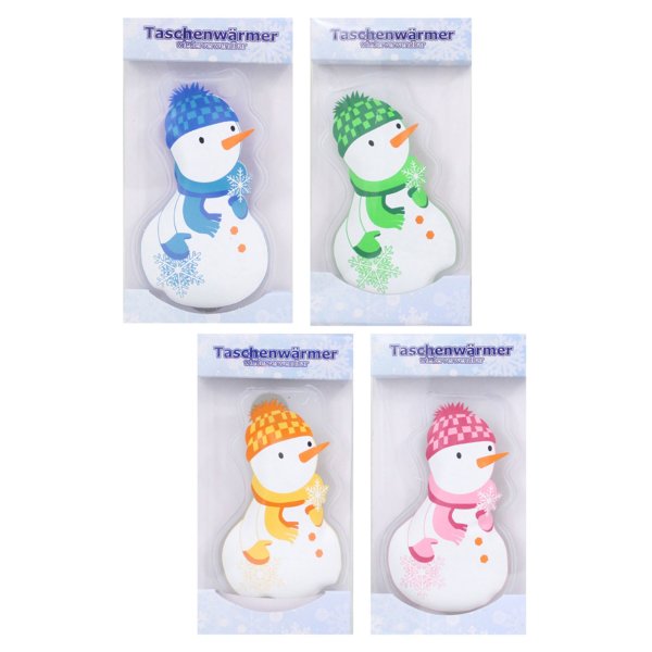 Taschenwärmer Schneemann (4er Set) - tolles Wichtelgeschenk, Handwärmer