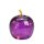 Dekoleuchte Apfel (XS) Glas, dunkellila, Apfel Lampe mit LED Lichterkette, Dekolampe, Tischleuchte, Apfellampe
