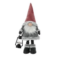 Wichtel Udo mit LED Laterne H: 40cm - Deko Weihnachten,...