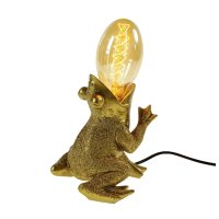 Tischleuchte Lampe Frosch Froggy gold - Tischlampe, Dekoleuchte, Deko Lampe