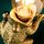 Tischleuchte Lampe Frosch Froggy gold - Tischlampe, Dekoleuchte, Deko Lampe