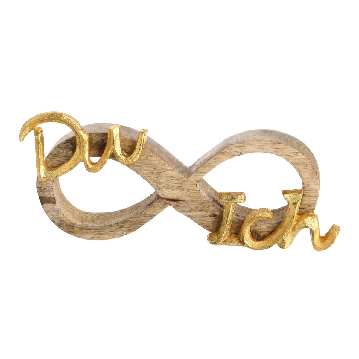 Deko Schriftzug Unendlichkeitszeichen 'Du und Ich' in Gold aus Holz u, 9,95  €