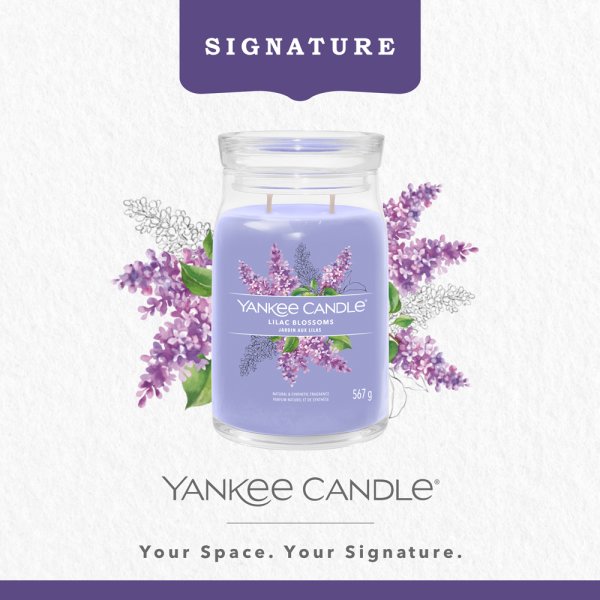 Yankee Candle Duftkerze im Glas (groß) LILAC BLOSSOMS - Kerze mit Brenndauer bis zu 90 Stunden