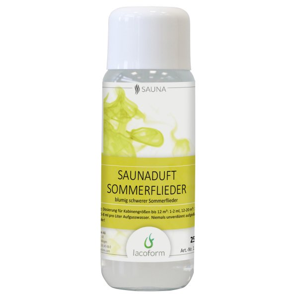 Saunaduft Sommerflieder, Lacoform Sauna Aufguss Konzentrat 250ml, Saunadüfte für Zuhause