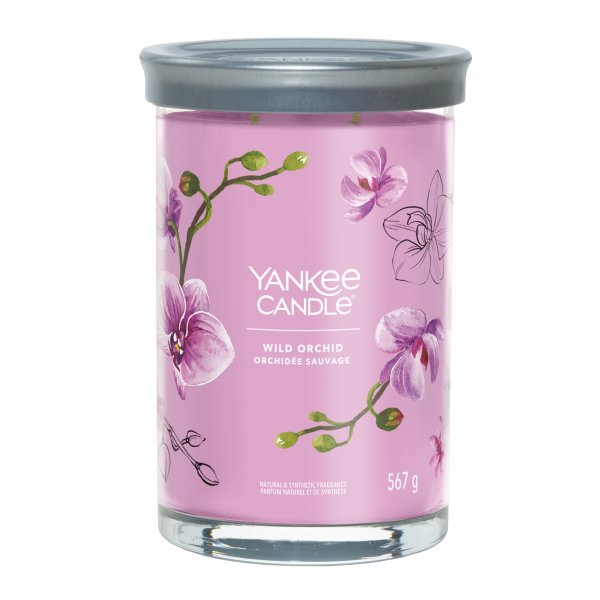 Yankee Candle Duftkerze im Tumbler Glas (groß) WILD ORCHID - Kerze mit Brenndauer bis zu 90 Stunden