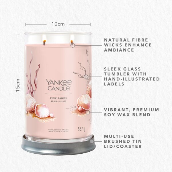 Yankee Candle Duftkerze 'Pink Cherry & Vanilla' – Große Tumbler-Kerze Aus Soja-Wachs-Mix, Lange Brenndauer