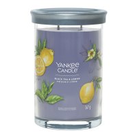 Yankee Candle Duftkerze im Tumbler Glas (groß) BLACK TEA & LEMON - Kerze mit Brenndauer bis zu 90 Stunden