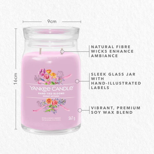 Yankee Candle Duftkerze im Glas (gro) HAND TIED BLOOMS - Kerze mit Brenndauer bis zu 90 Stunden