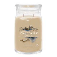 Yankee Candle Duftkerze im Glas (groß) AMBER & SANDALWOOD - Kerze mit Brenndauer bis zu 90 Stunden