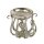 Schale Oktopus 40x29 cm aus Alu - Edle Schale Krake, Deko Schale Octopus, silber