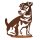 Rostfigur Hund Jack Russell "Rocco" auf Standplatte - Dekofigur im Rost Design, Gartendeko, Metalldeko