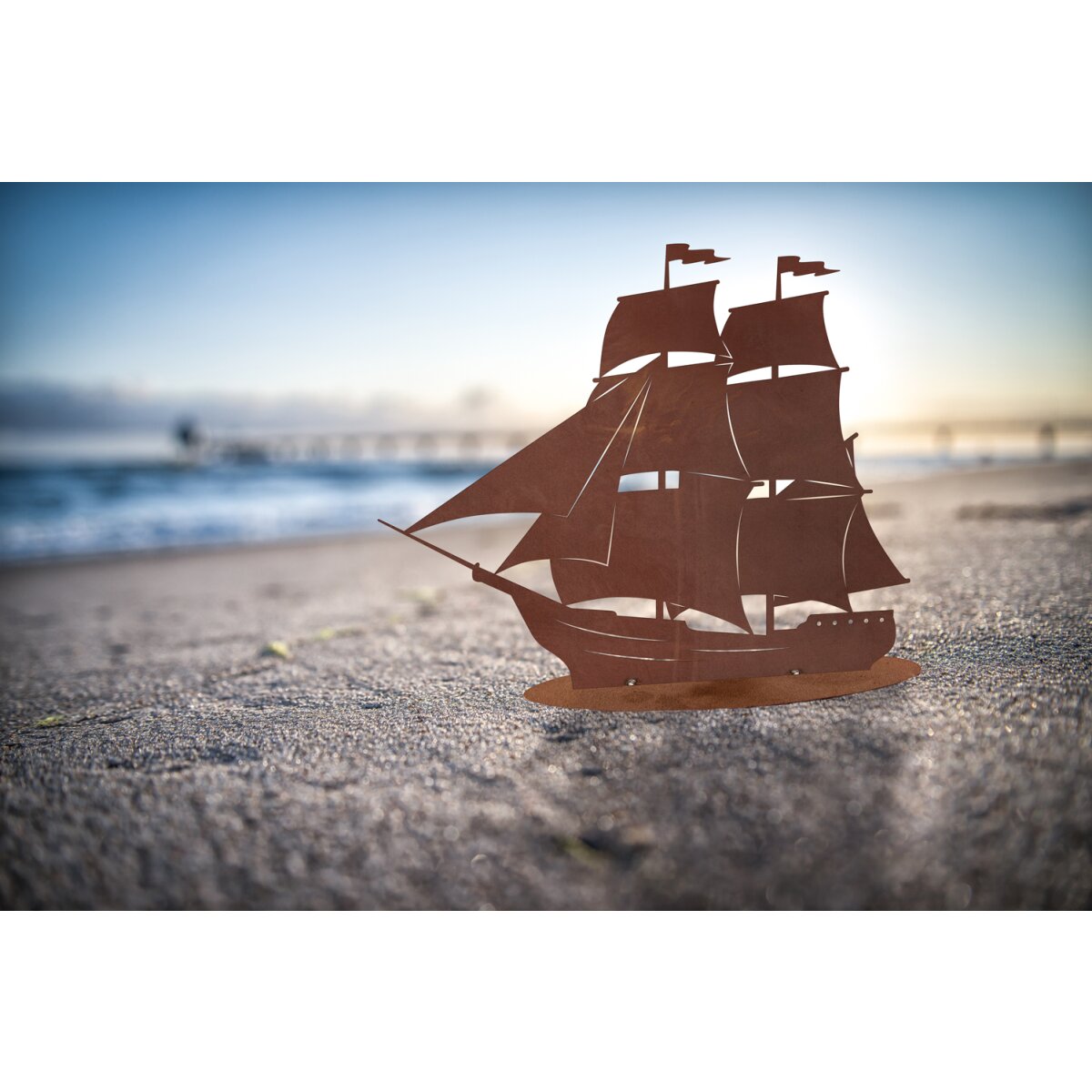 Dekofigur Segelschiff H30 cm im Rost Design Rostfigur Schiff, mari