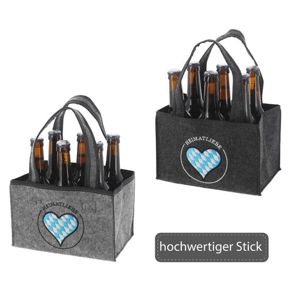 Flaschenträger für 6 Bierflaschen - Flaschentasche, Flaschenkorb, Her, 7,95  €