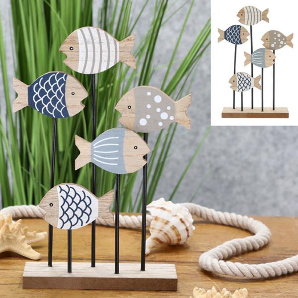 Dekofigur Maritim Fisch 15x24,5 cm - Maritime Deko, Fische, Terrasse Küste, Ferienwohnung Meer, maritim einrichten