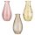Glasvase Glasflasche bunt (3er Set) H:14 cm - Vase, Tischdekoration, Glasvasen, Landhausdeko, Gastronomie, Hochzeit Deko