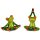 Dekofigur sitzender Yoga Frosch (2er Set) 8x10 cm - Badezimmer Wellness Fitness Deko, Bad, Frösche, lustige Dekoration, Mitbringsel