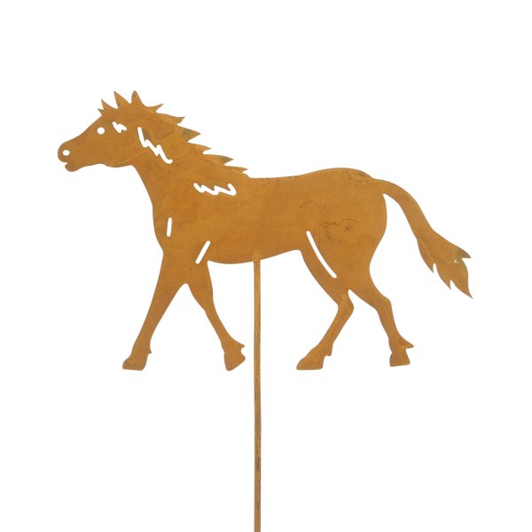 Gartenstecker Pferd im Rost Design - Rostfigur für den Garten, Geschenk für Reiter, Gartendeko, Dekofigur
