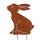 Gartenstecker Hase 11x14 cm im Rost Design - Blumenstecker Osterhase für den Garten, Frühlingsdeko, Gartendeko, Rostfigur