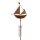 Regenmesser Gartenstecker Segelschiff H:130 cm im Rost Design - Deko Niederschlagsmesser maritim, Schiff, Küste, maritime Gartendeko Segelboot, Metalldeko