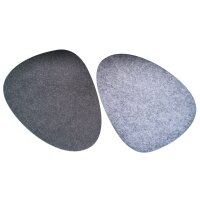 Filz Tischset Stein 44,5x36,5 cm (2er Set) - Platzmatte Steinform, Platzset, Tischmatte, Filzset