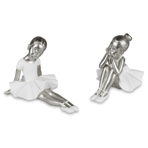 Dekofigur Skulptur Ballerina (2er Set) - Deko Tänzerin, Ballett, Trophäe, Büste, Balletttänzer