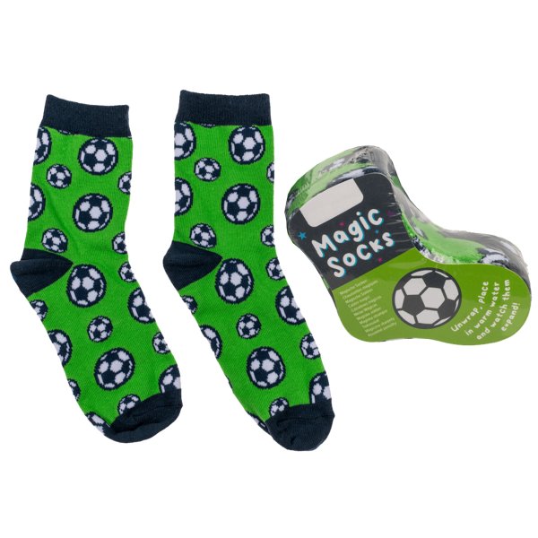 Magische Socken Fußball, 1 Paar Kindersocken Gr. 22-34 - Wichtelgeschenk, Adventskalenderfüllung, Zaubersocken