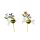 Blumenstecker Biene mit Blume 3D aus Metall (2er Set) - Frühlingsdeko, Pflanzstecker, Blumen Deko, Garten Deko